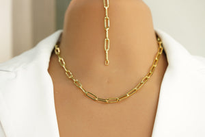 14k Clip Necklace and Bracelet Set