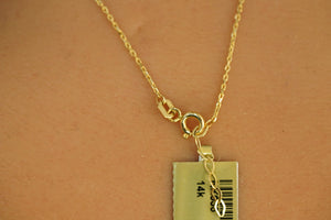 14k Heart Crystal Necklace