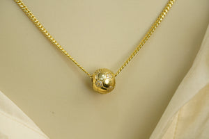 10k Cuban Link Chain with Ball Pendant