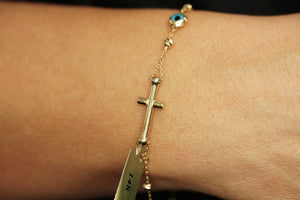 14k Rosary Eye Bracelet
