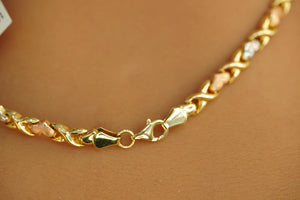 14k XO Necklace and Bracelet Set
