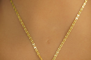 18k Abstract Chain with Cross Pendat