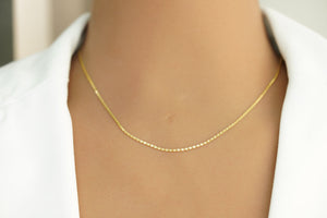 18k Abstract Chain with Milagrosa Virgin Pendant