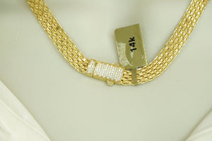 14k Embroidered Necklace