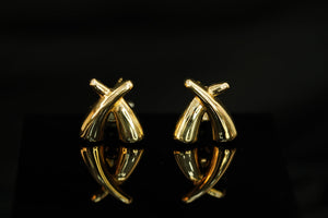 14k X Clip Earrings