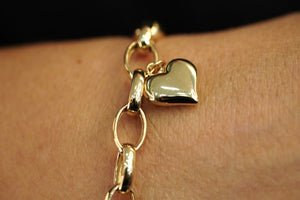 14k Hearts Bracelet