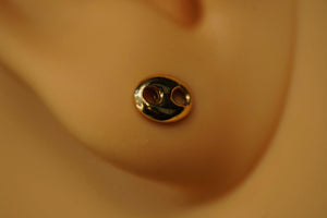 14k Ball with Holes Stud Earring