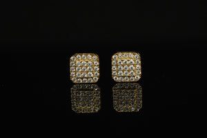 10k Moisanite Square Earrings