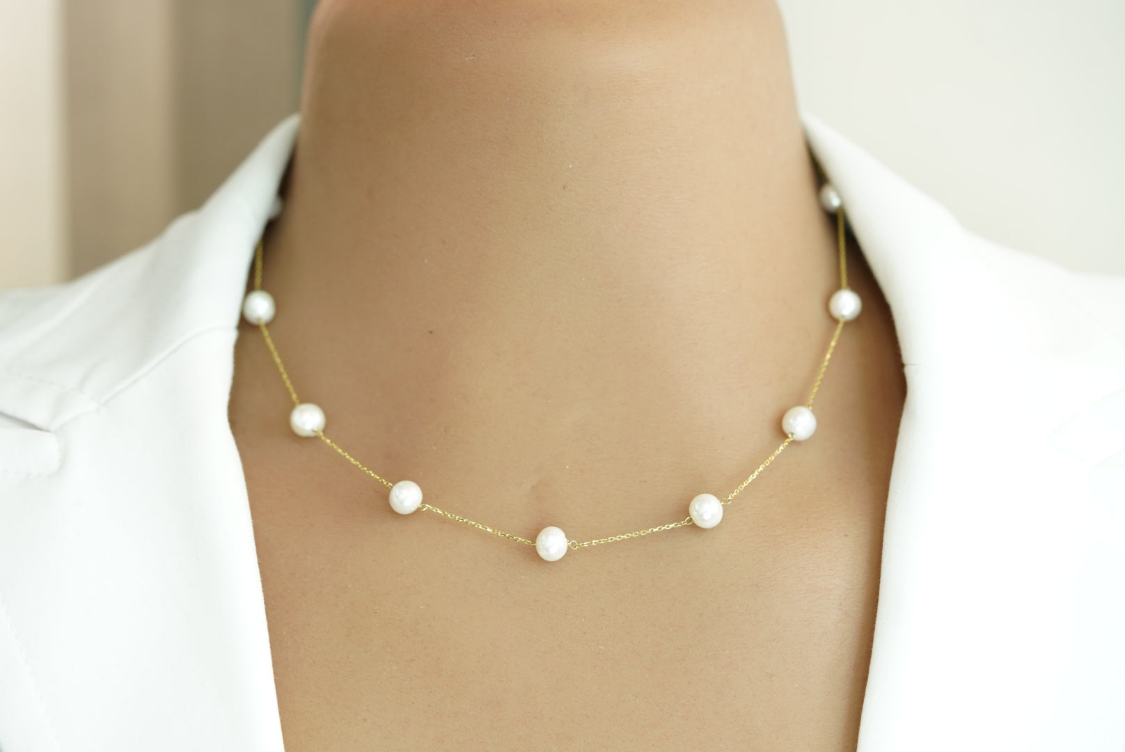 14k Pearls Necklace