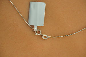 18k White Gold Chain with Coromoto Virgin Pendant