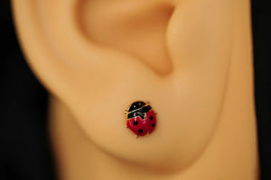 14k Ladybugs Earring