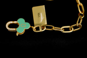 14k Clip Bracelet with Special Lock