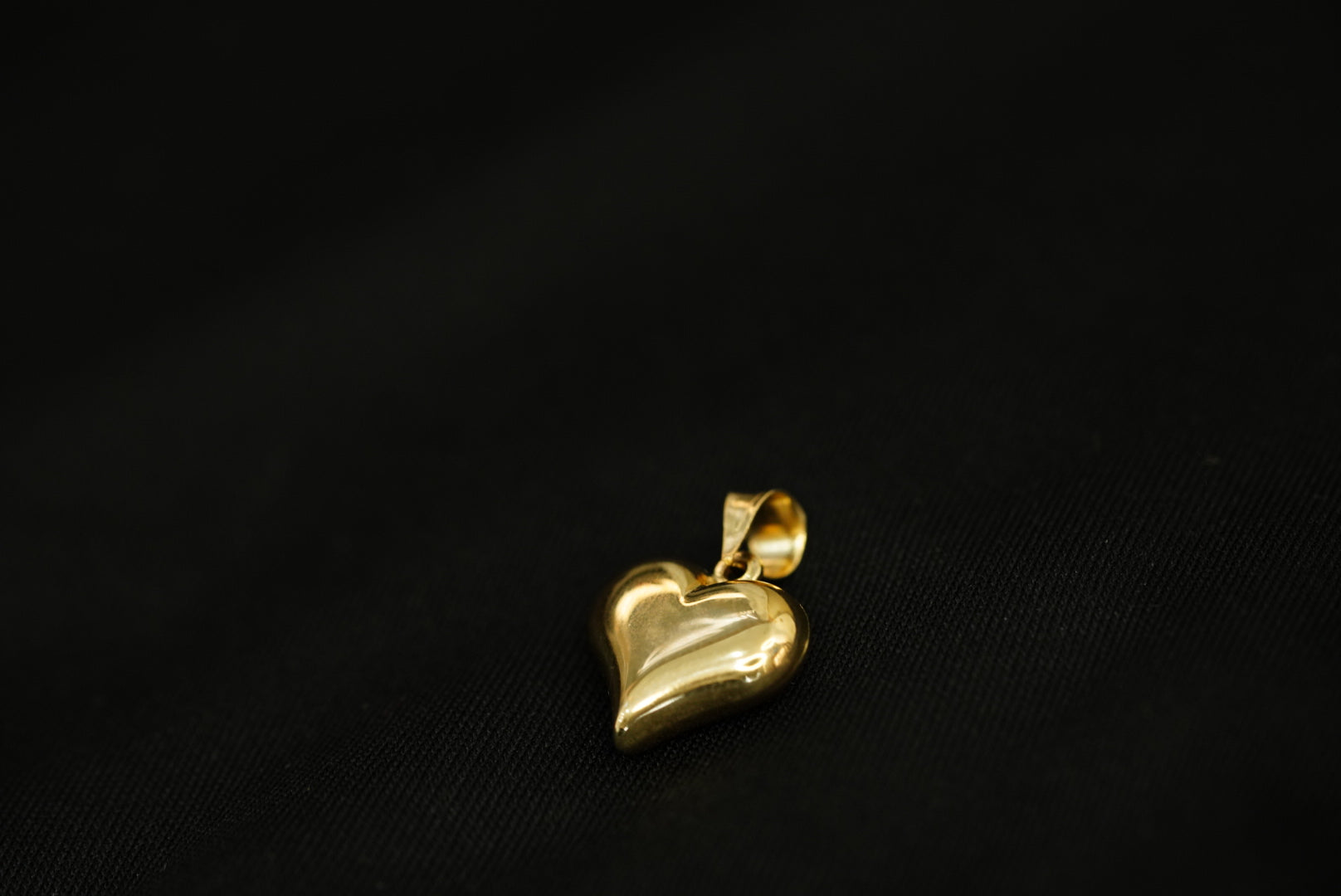 18k Diamond Cut Chain with Heart Pendant