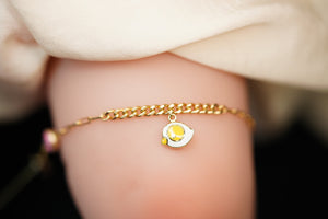 14k Chick with Flower Bracelet