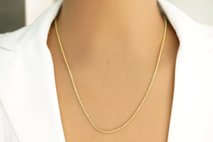 10k 2mm Rope Chain