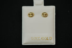 14k Ball with Holes Stud Earring