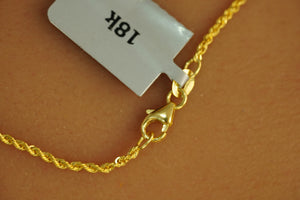 18k Rope Chain with Round Pendant