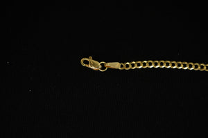 14k Set Solid Chain and ID Bracelet