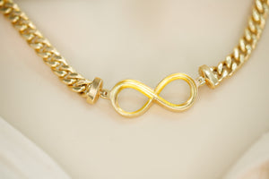 14k Cuban Link with Infinity Necklace