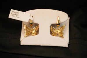 14KT Butterfly Earring