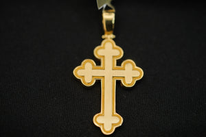 14KT Antique Style Outlined Cross Pendant