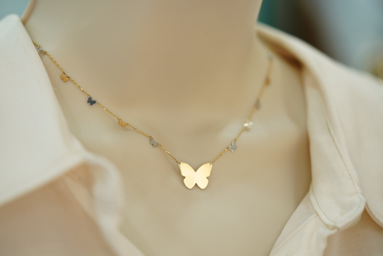 14k Butterfly Chain