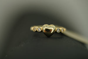 14k Heart Gold Ring