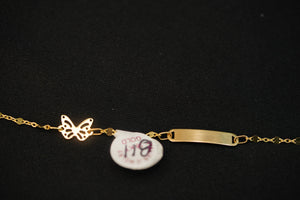 18k Butterfly Baby Bracelet