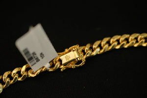 10KT Cuban Link Semi-Solid Bracelet