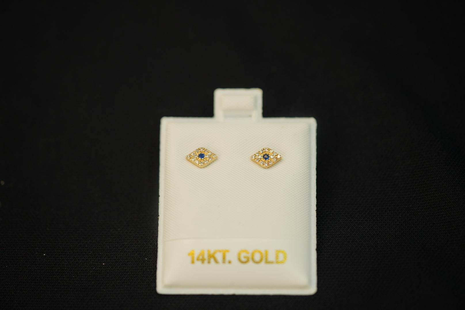 14KT Diamond Eye Earrings