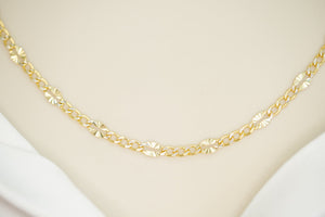 14k Cuban Link with Extra Design Chain