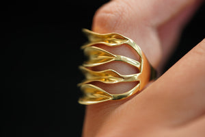 14k Gold Waves Ring