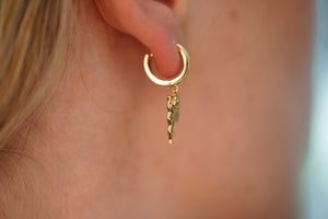 14k Crystal Angel Earring