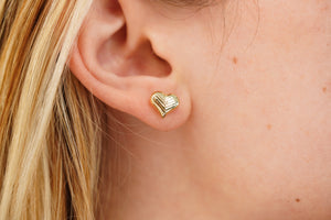 14k Heart Earring
