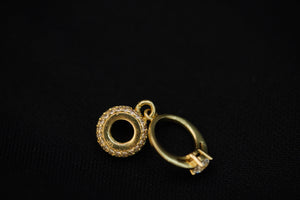 14KT Crystal Ring Charm
