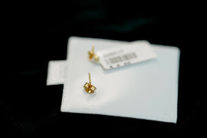 10k Square Crystal Stone Earring