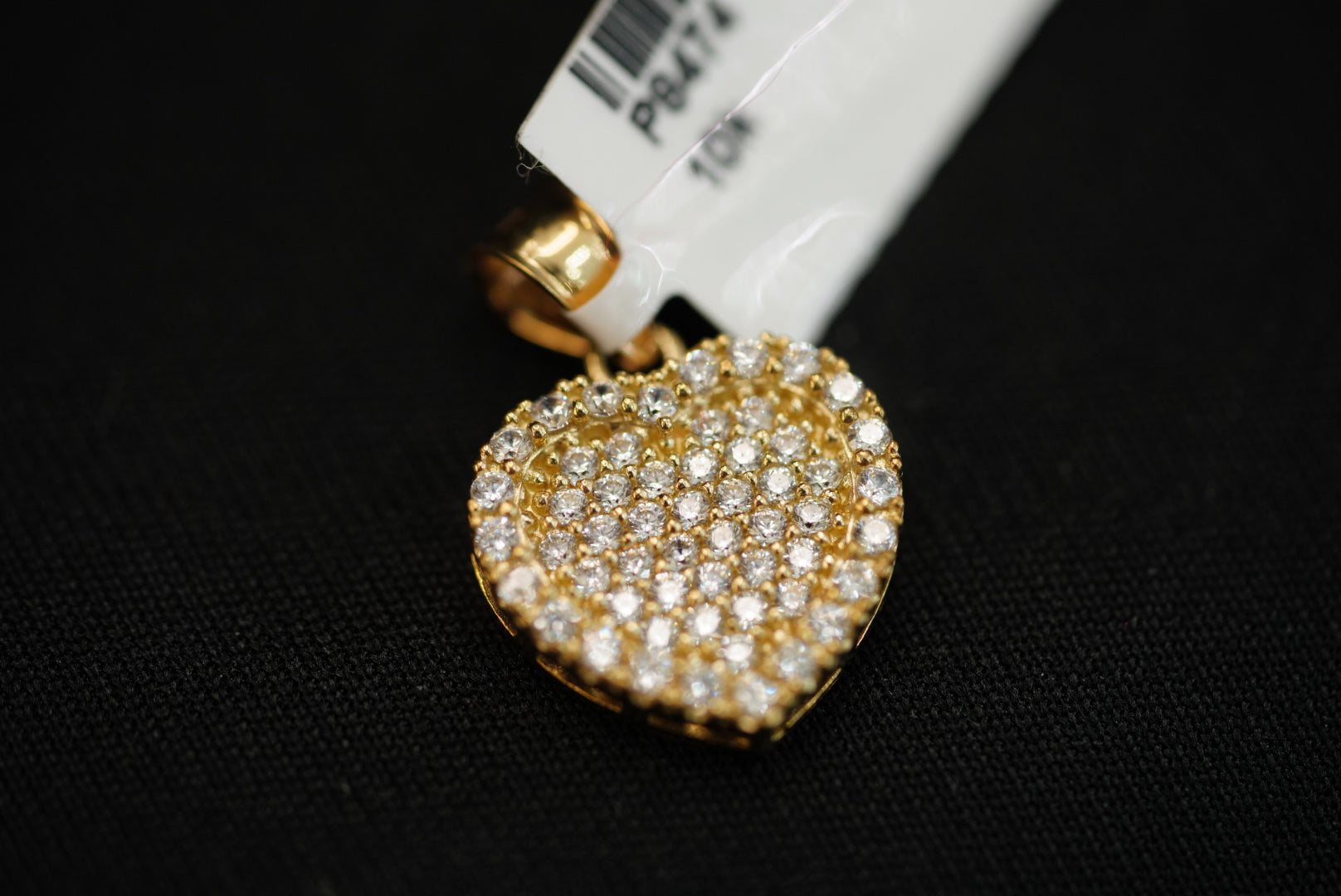 10k Heart with Crystals Pendant