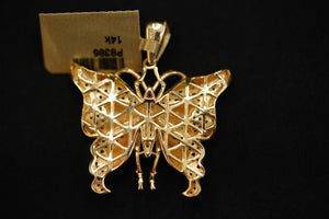 14k Colorful Butterfly Pendant