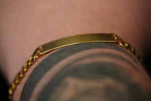 10k Gold Plate with Diamond Cut Bracelet