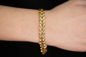 14k Gold Leaves Bracelet