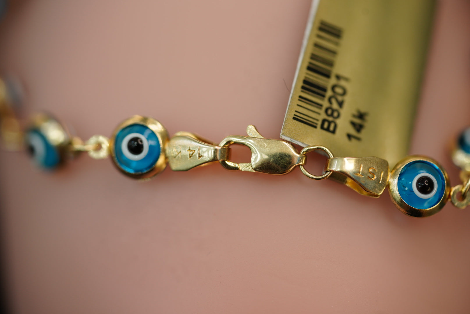 14k Blue Eye ID Bracelet