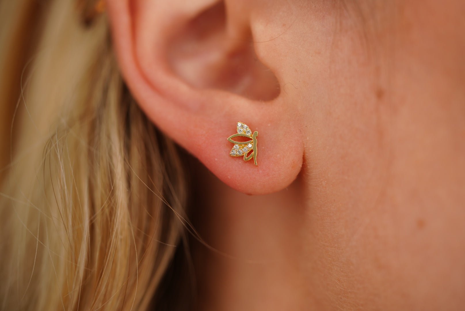 14KT Crystal Fairy Earring