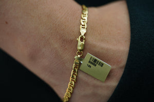 14k ADN Diamond Cut Bracelet