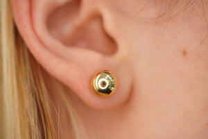 14k Circle Ball Earring