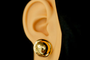 14k Circle Ball Earring