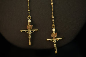 18k Thin Rosary Chain