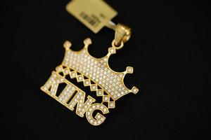 14KT King with Crown Pendant