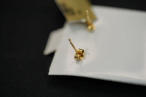 14k Square with Pointed Tips Earring