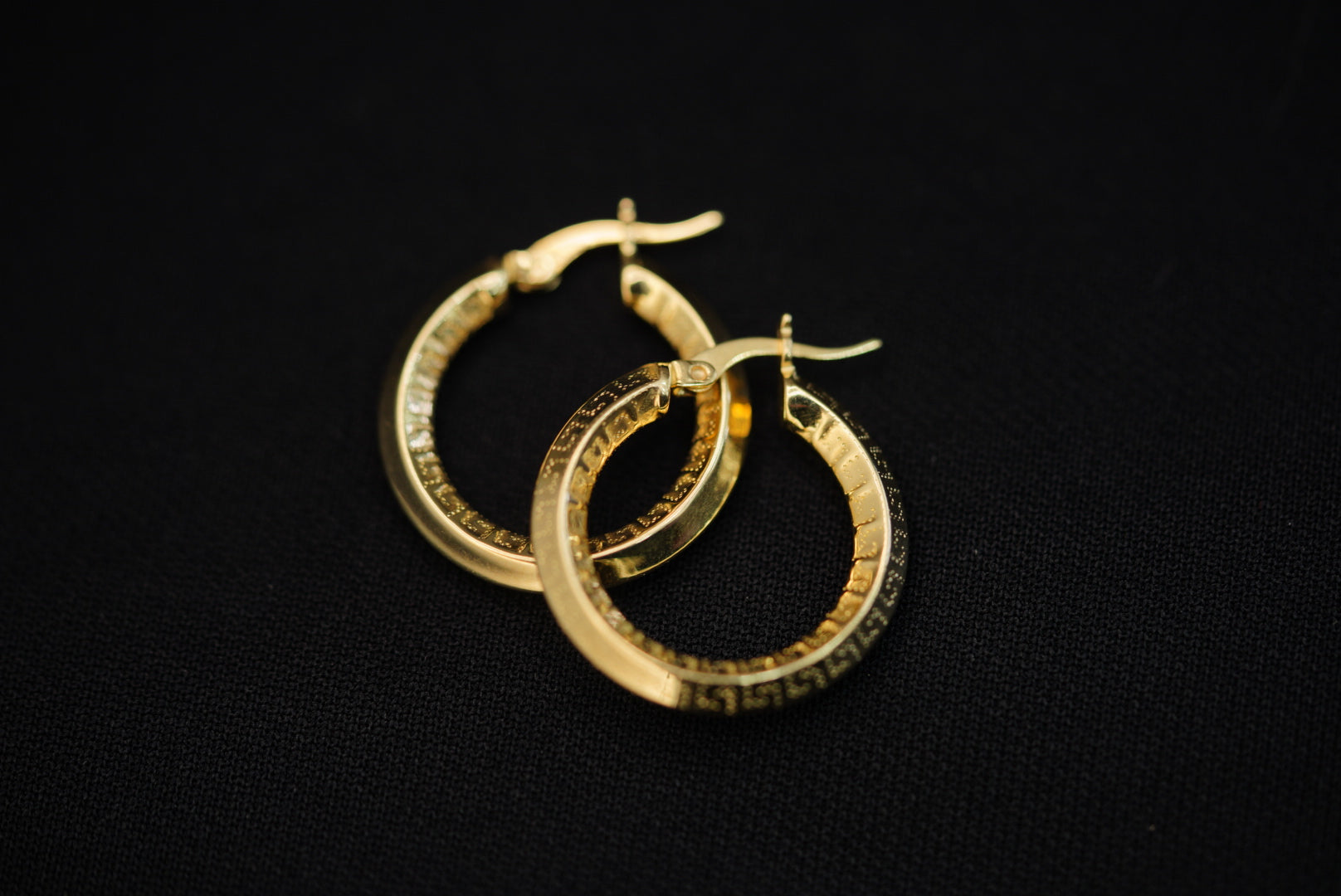 14KT Hoops with Design