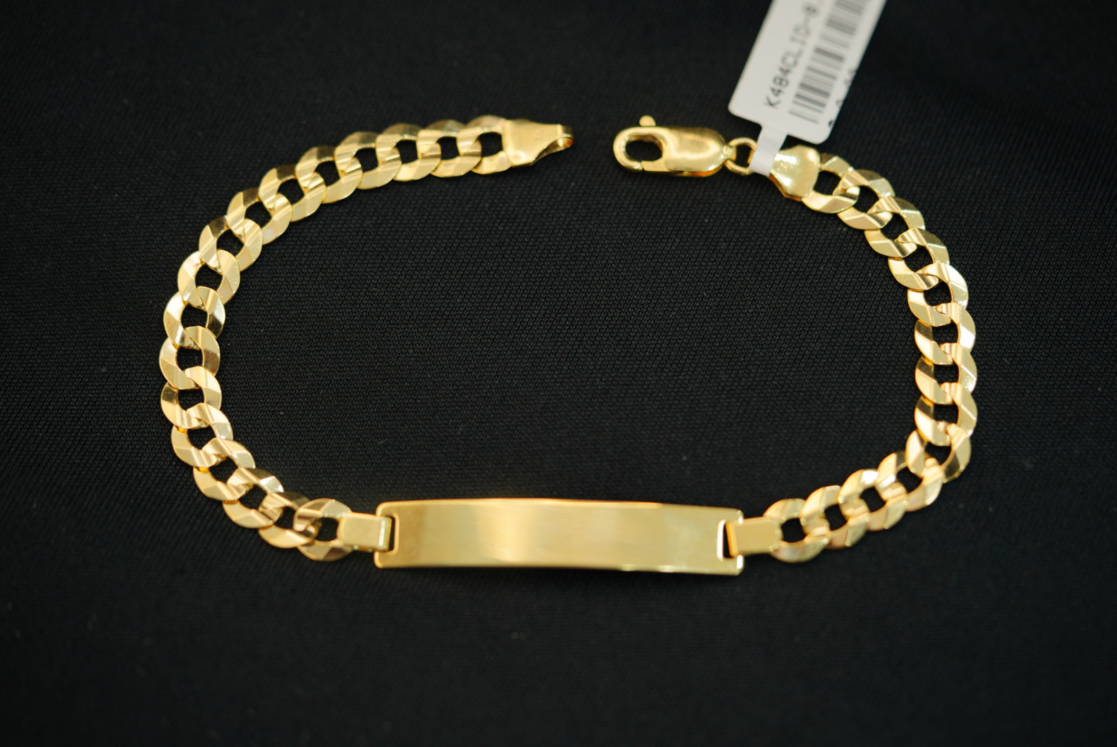 10KT Gold Plate with Diamond Cut Bracelet